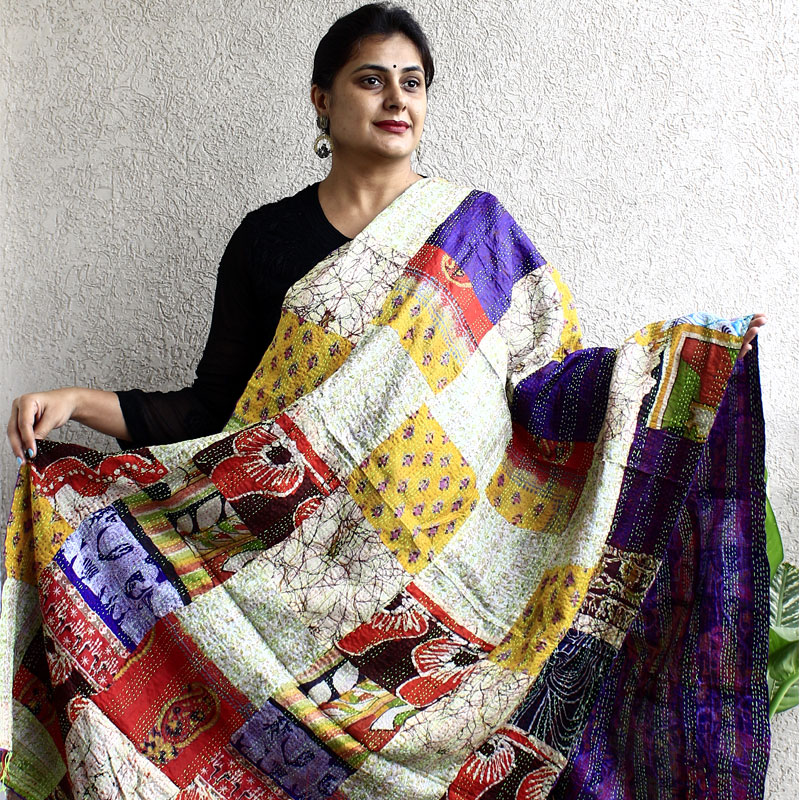 kantha dupatta with suit